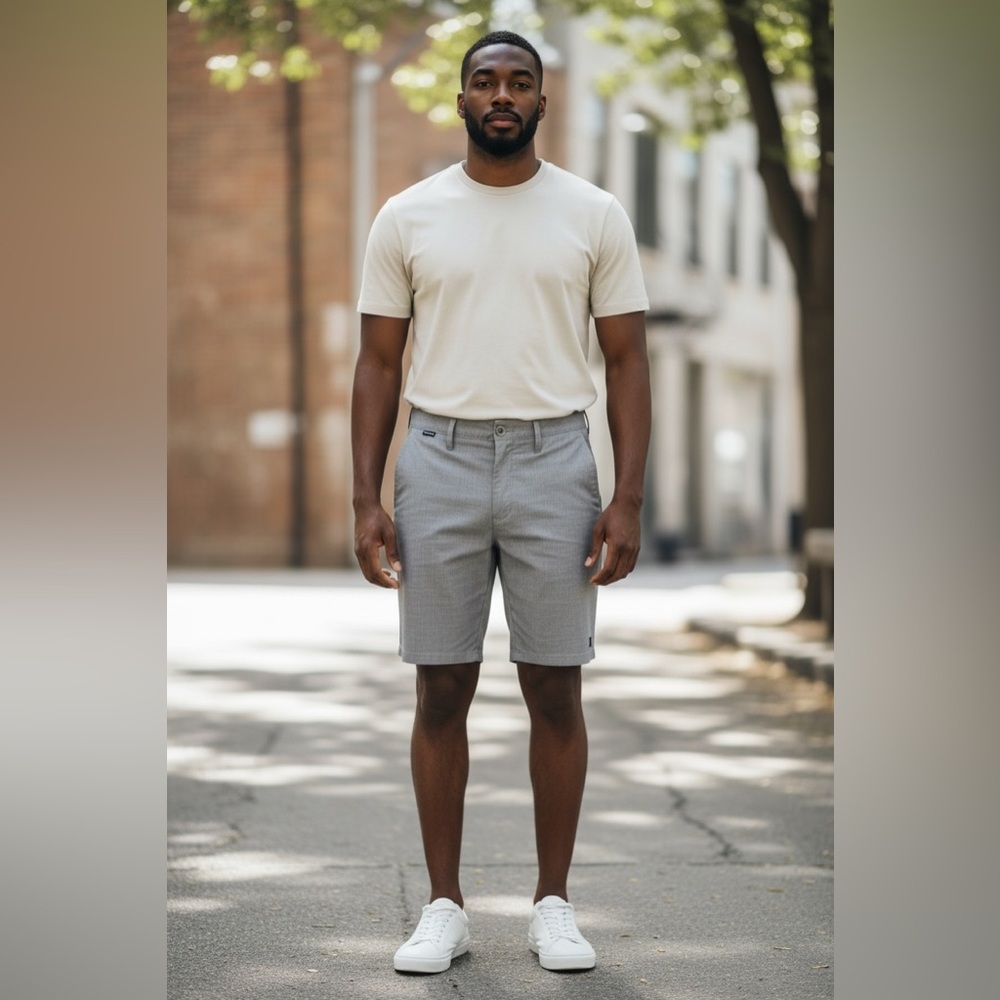 Hurley Chino Grey Shorts Flat front Men’s 32